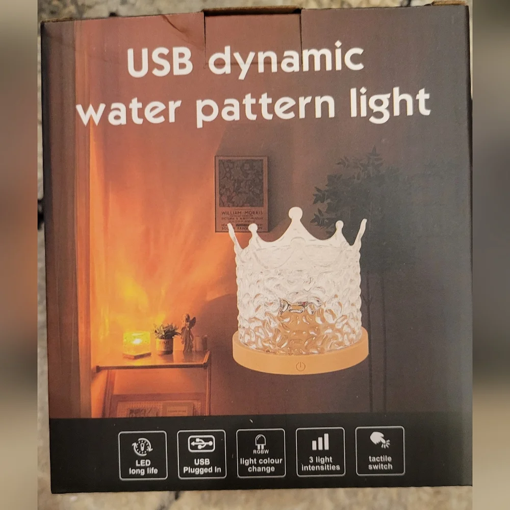 USB Dynamic Water Pattern Light CROWN